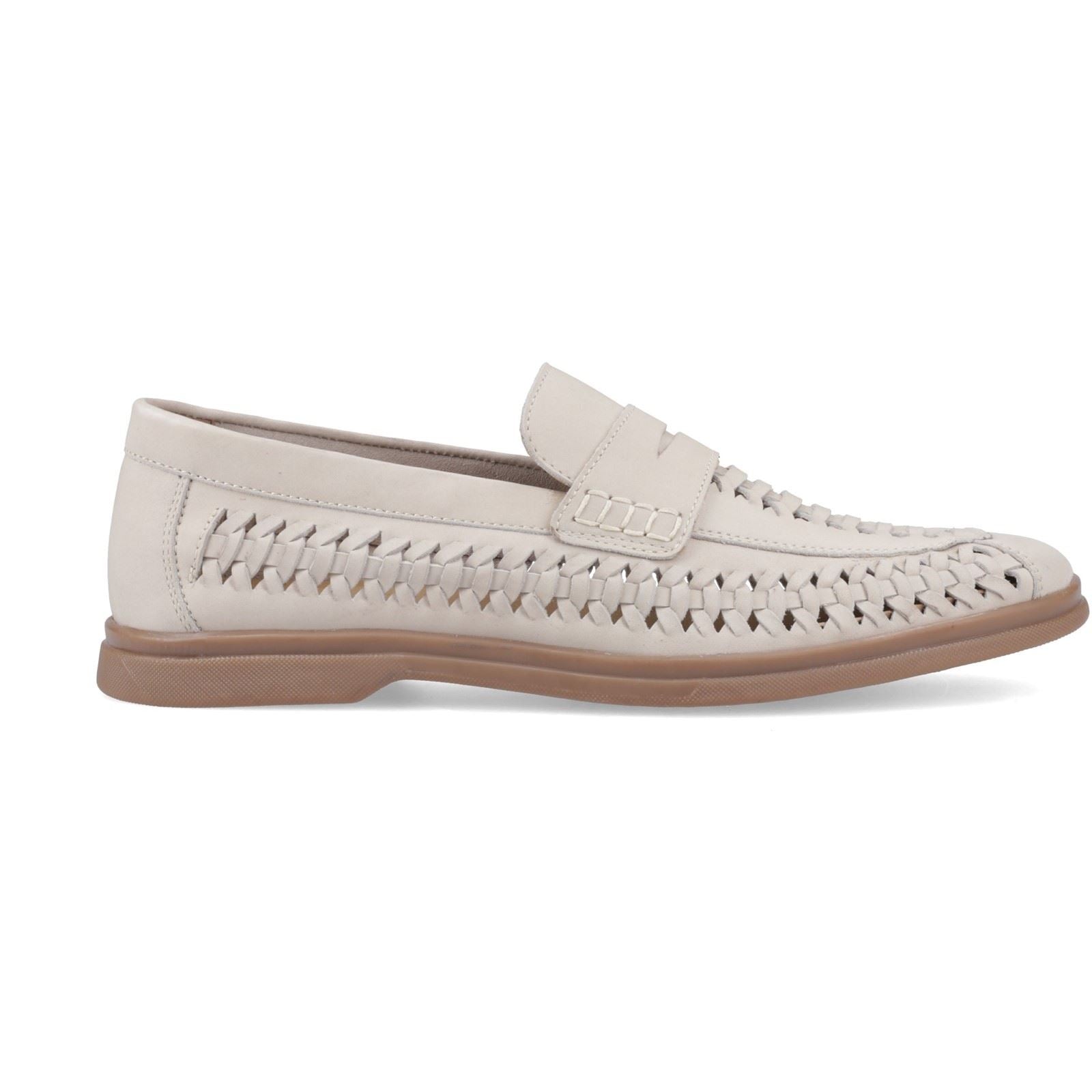 Hush Puppies Bowie Leather Men's Taupe Slim Fit Loafers