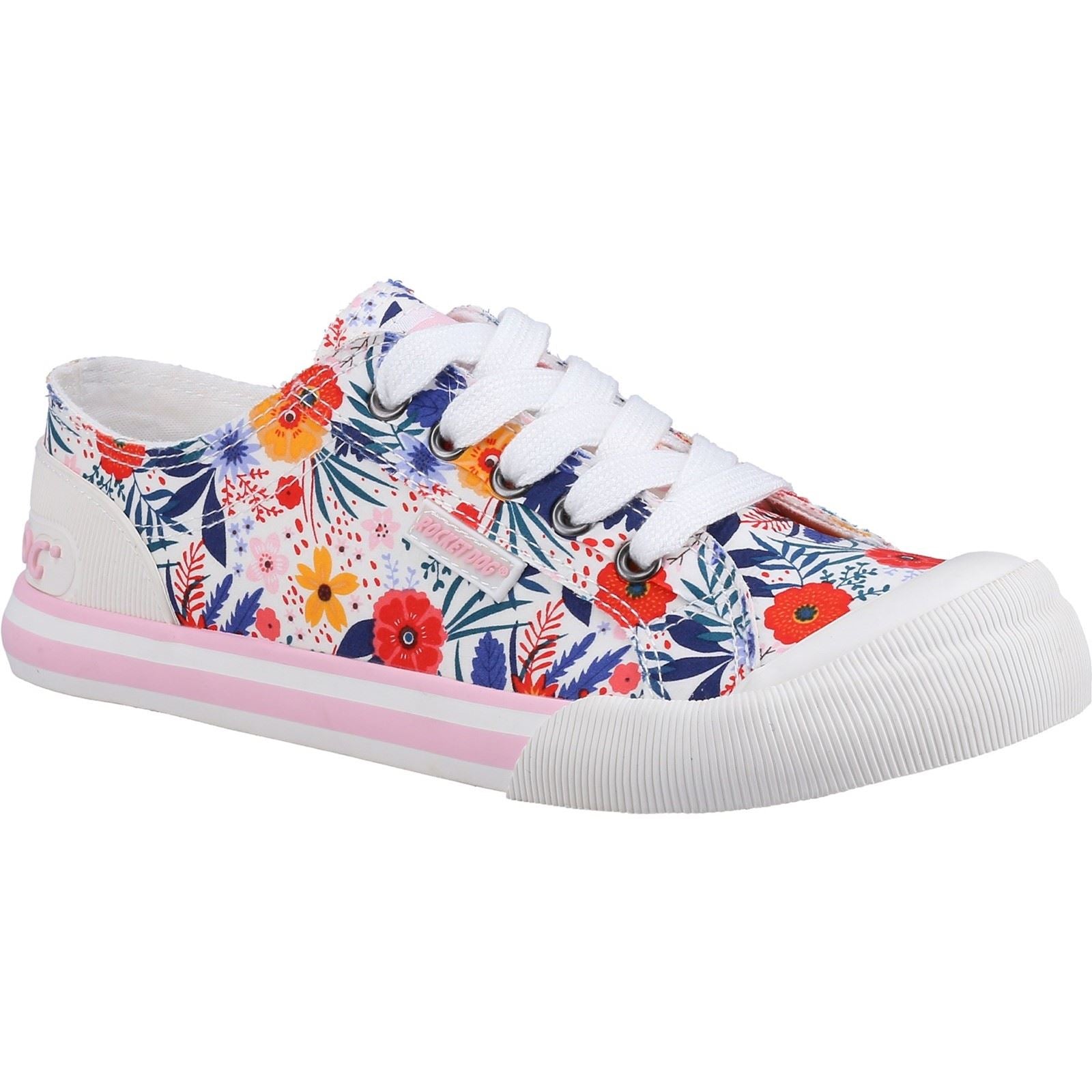 Rocket Dog Jazzin Malden Floral Cotton Women's White/Multi Trainers