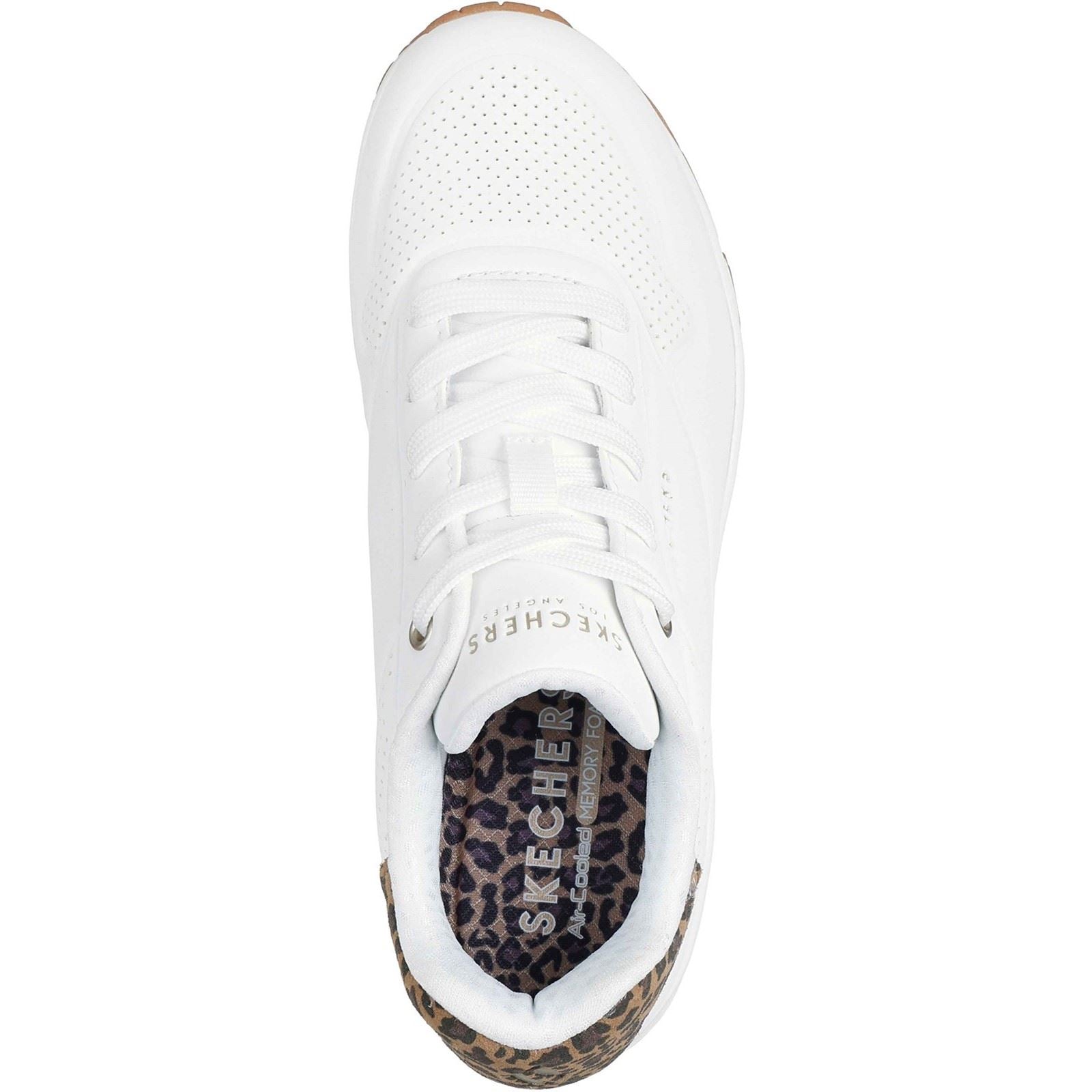 Skechers UNO - Jungle Nite Polyurethane Women's White/Leopard Standard Trainers