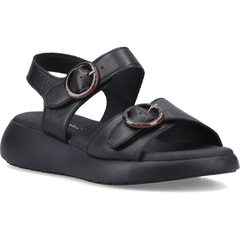Hush Puppies Alison Leather Women's Black Sandals