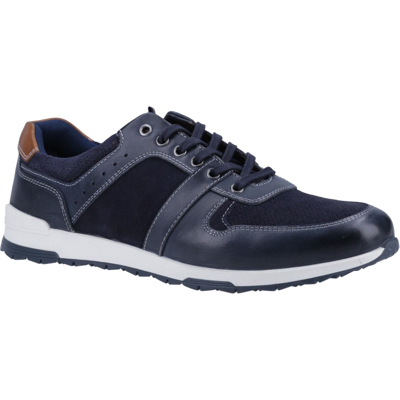 Hush Puppies Christopher Leather Men's Navy Sneakers