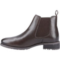 Hush Puppies Sammie Leather Women's Brown Flat Chelsea Boots