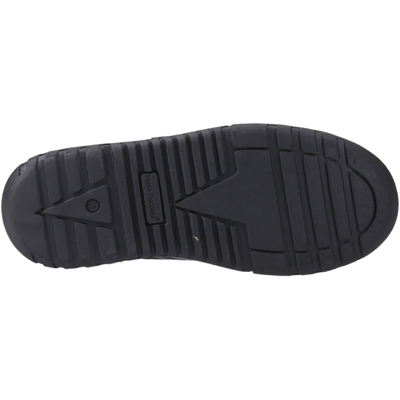 Hush Puppies Sutton Bungee Leather Boys's Black Lace-Up Shoes