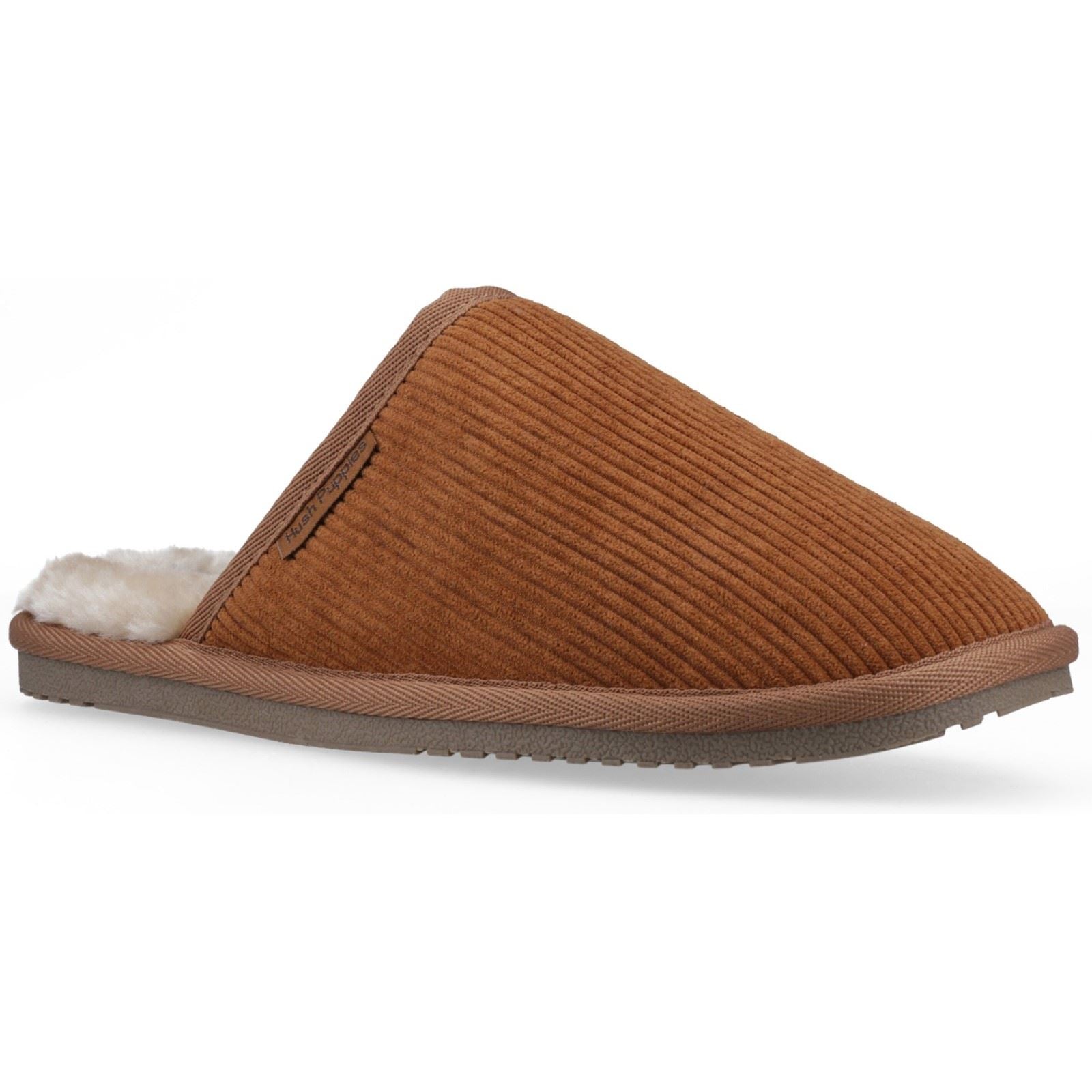 Hush Puppies Coady Cord Polyester Men's Tan Slippers