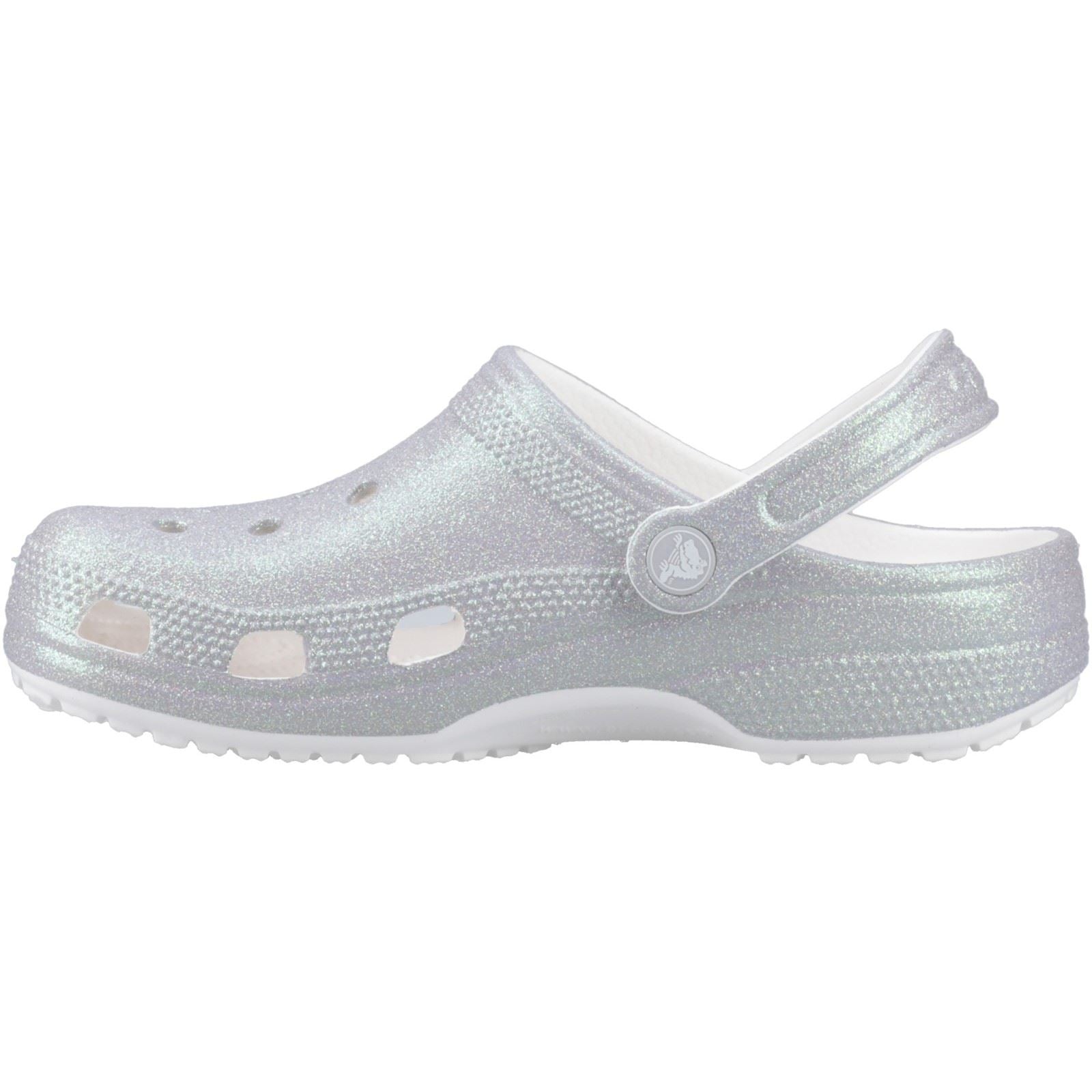 Crocs Classic Glitter EVA Women's White Standard Clogs
