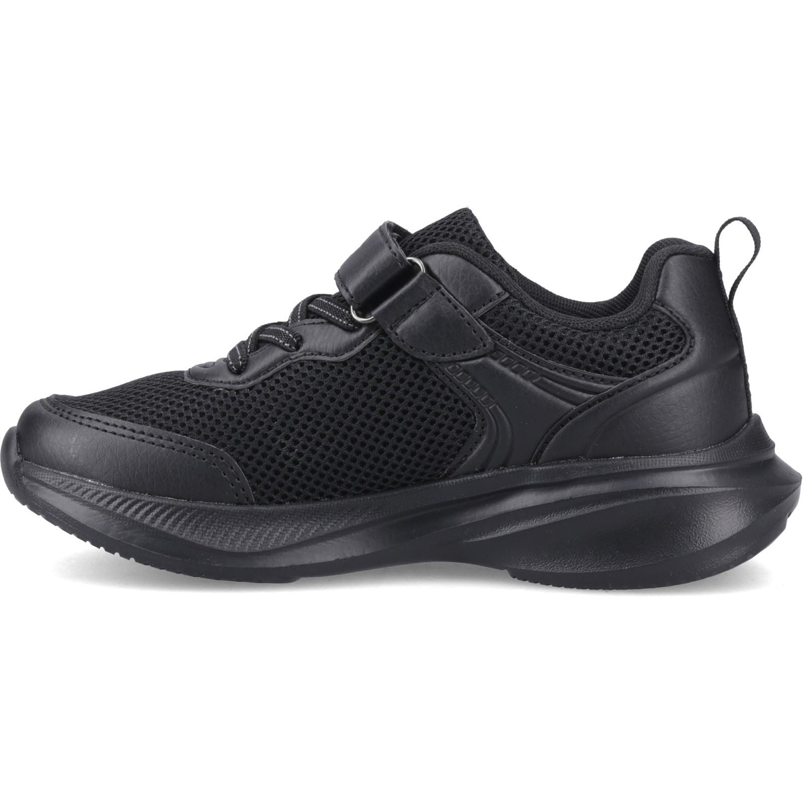 Hush Puppies Marty Trainer Jnr Textile Boy's Black Trainers