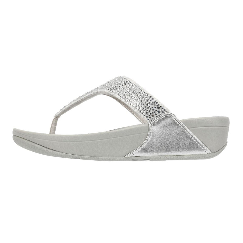 FitFlop Lulu Crystal Mix Women's Silver Sandals