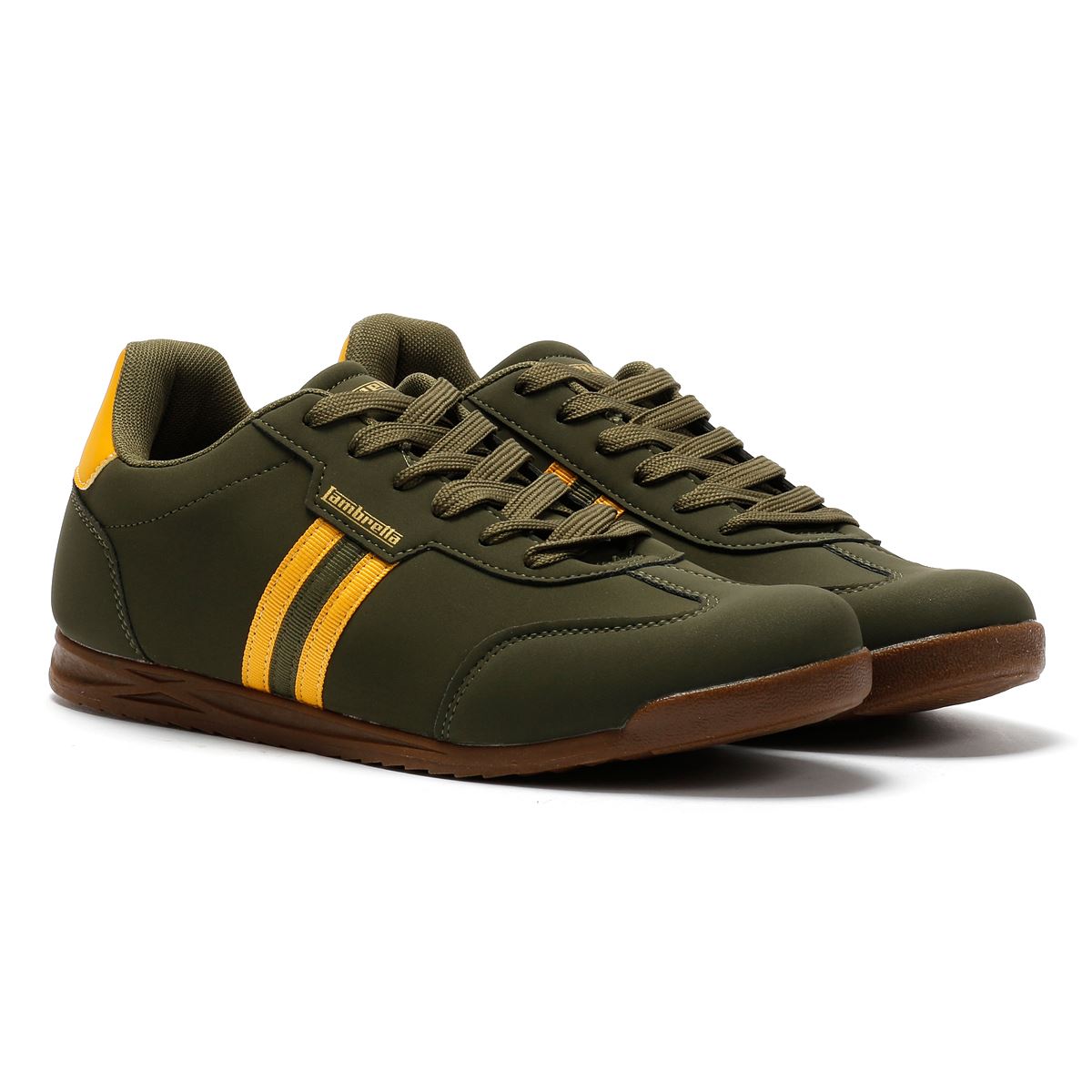 Lambretta Tackle Men's Khaki/Gold Sneakers