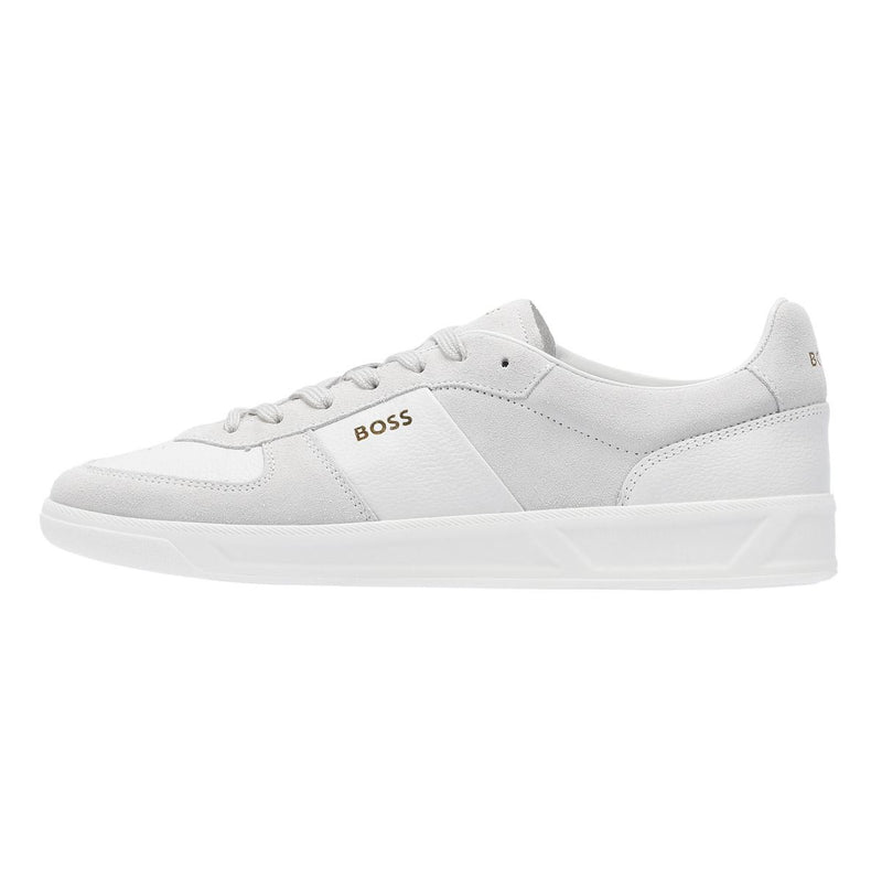 Boss Brandon Suede/Leather Men's White Sneakers