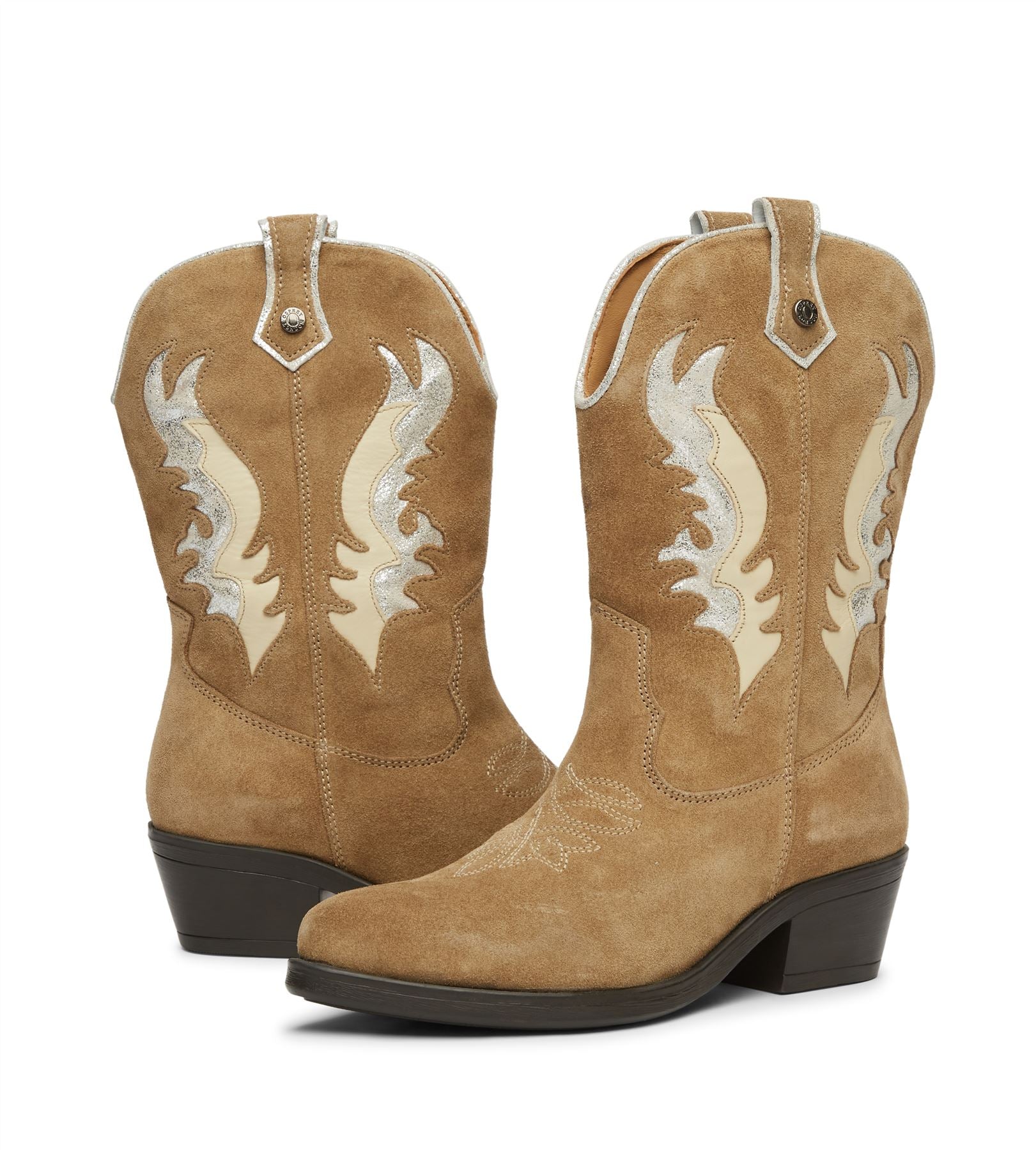 Osprey London The Louisville Leather/Suede Women's Mushroom Boots