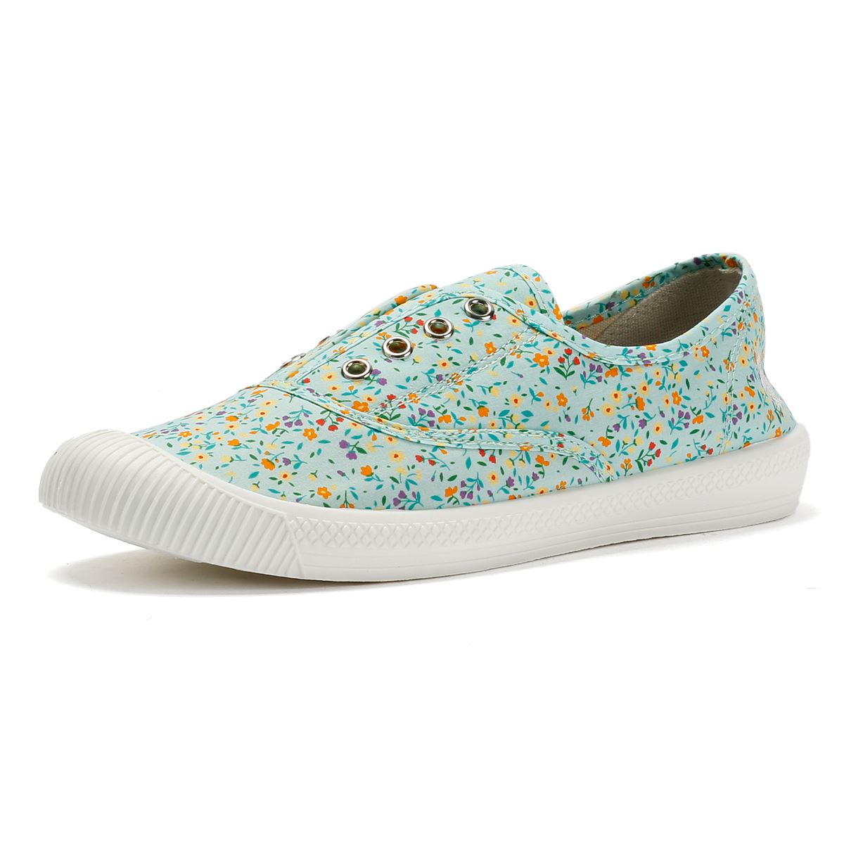 Penguin Anita Canvas Women's Sage Floral Pumps