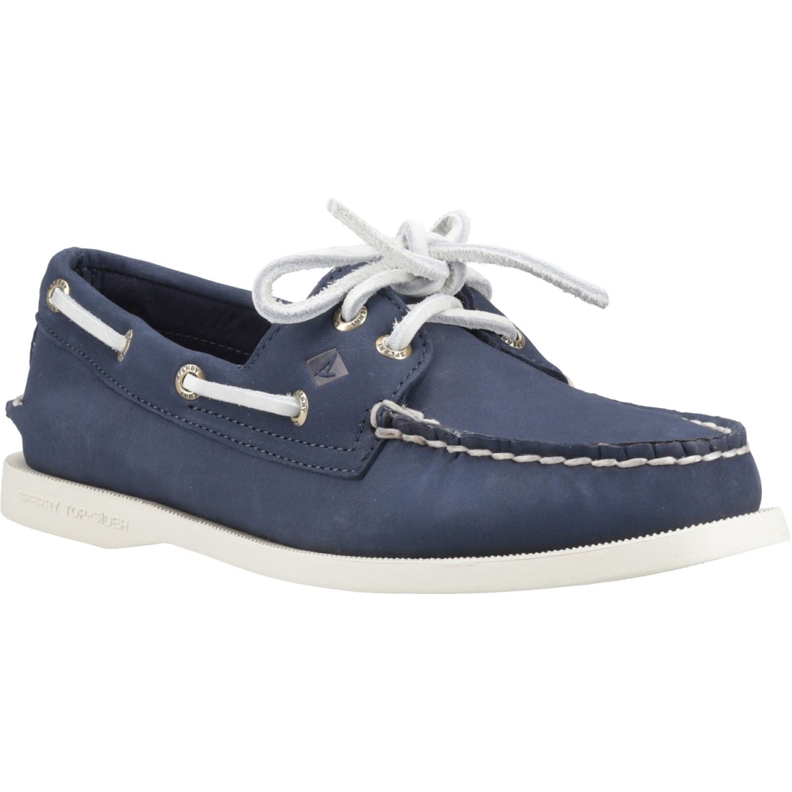 Sperry Authentic 2 Eye Leather Women's Navy Boat Shoes