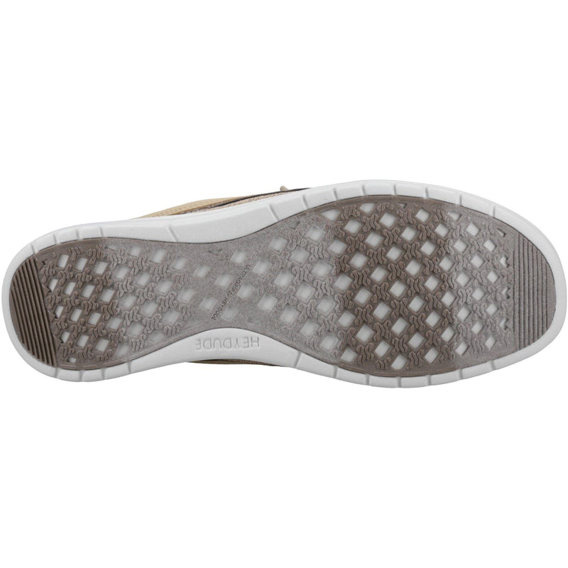 HEYDUDE Welsh Grip Classic Mesh Cotton Blend Men's Incense/Morel Brown Boat Shoes