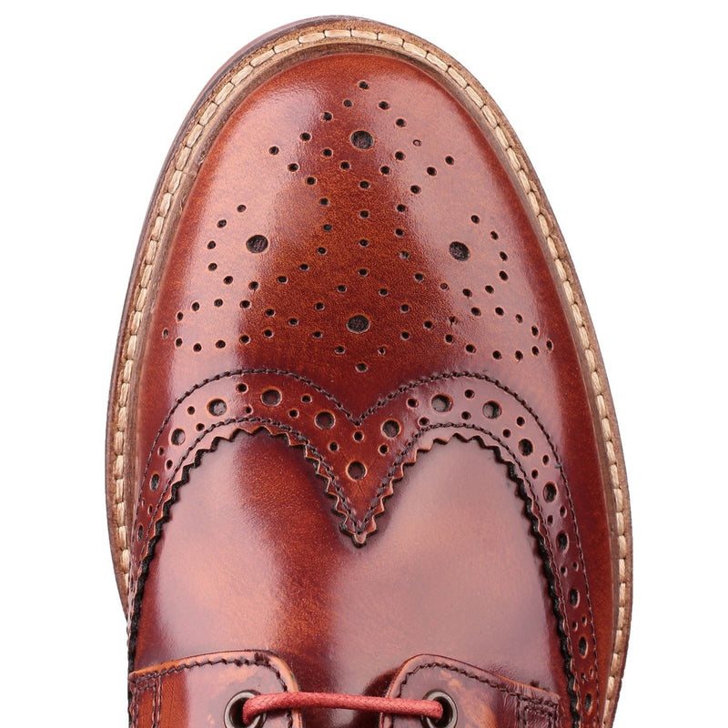 Base London Woburn Leather Men's Tan Brogues Shoes