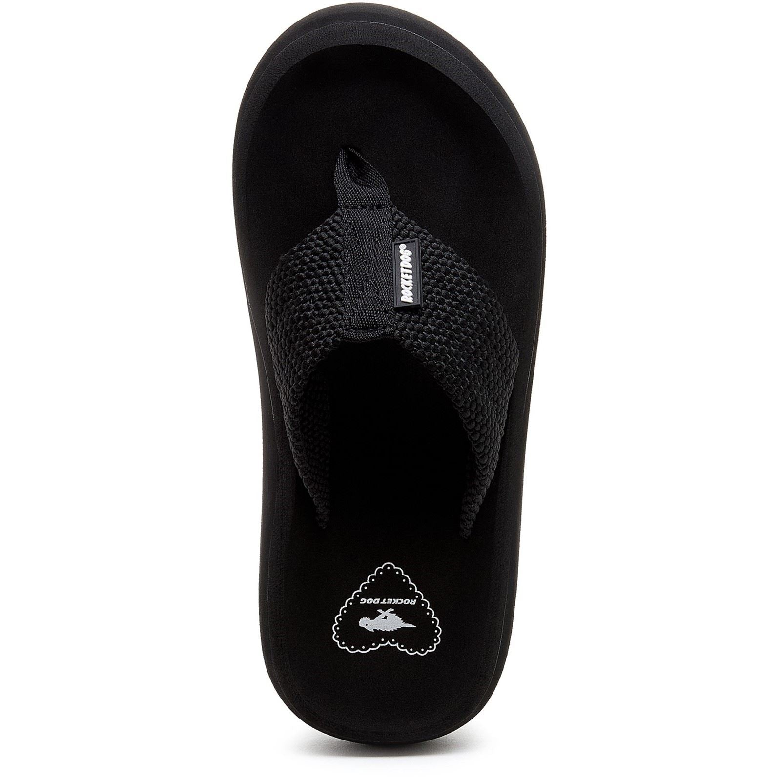Rocket Dog Sandy Webbing Textile Women's Black Sandals