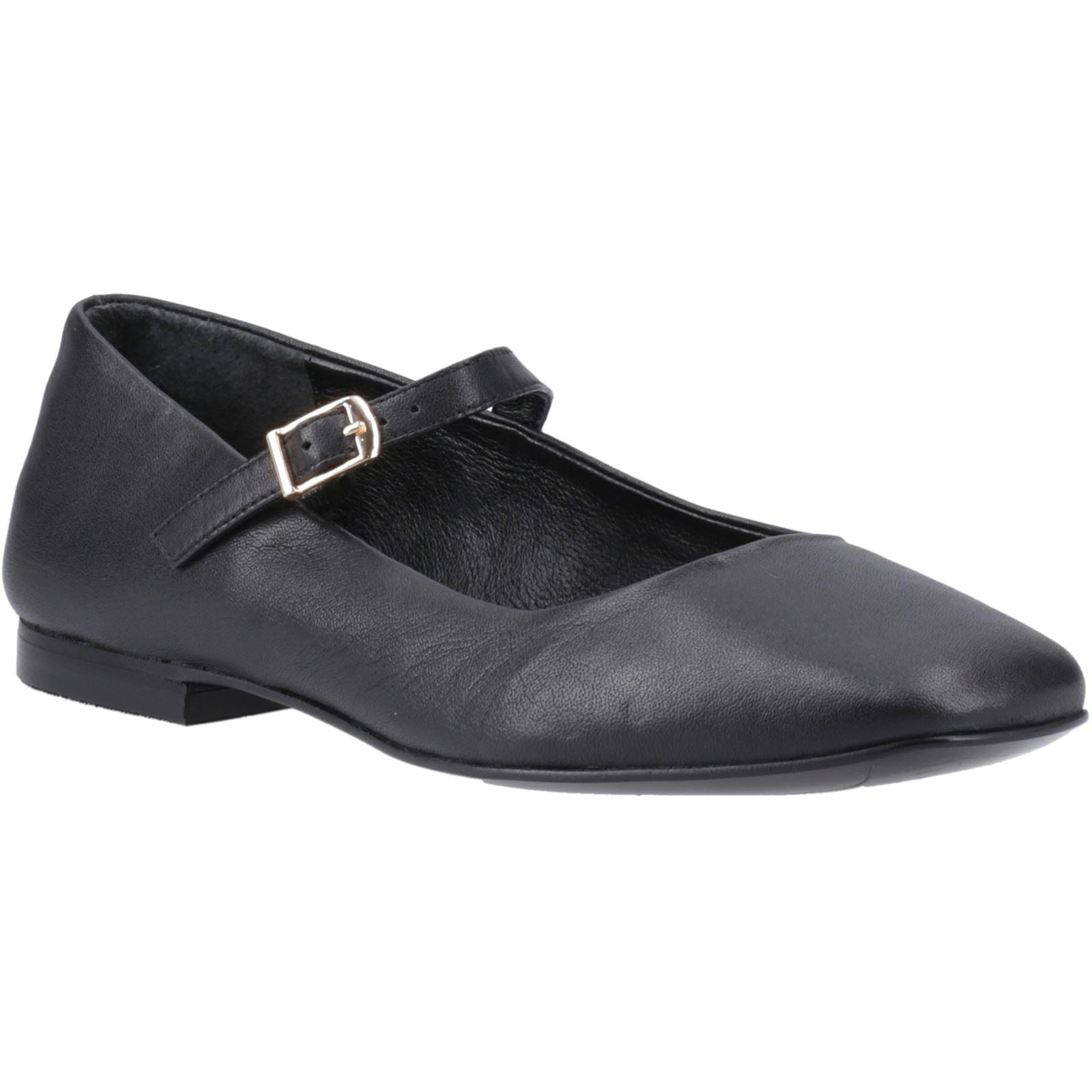 Hush Puppies Pasha Leather Women's Black Leather Shoes