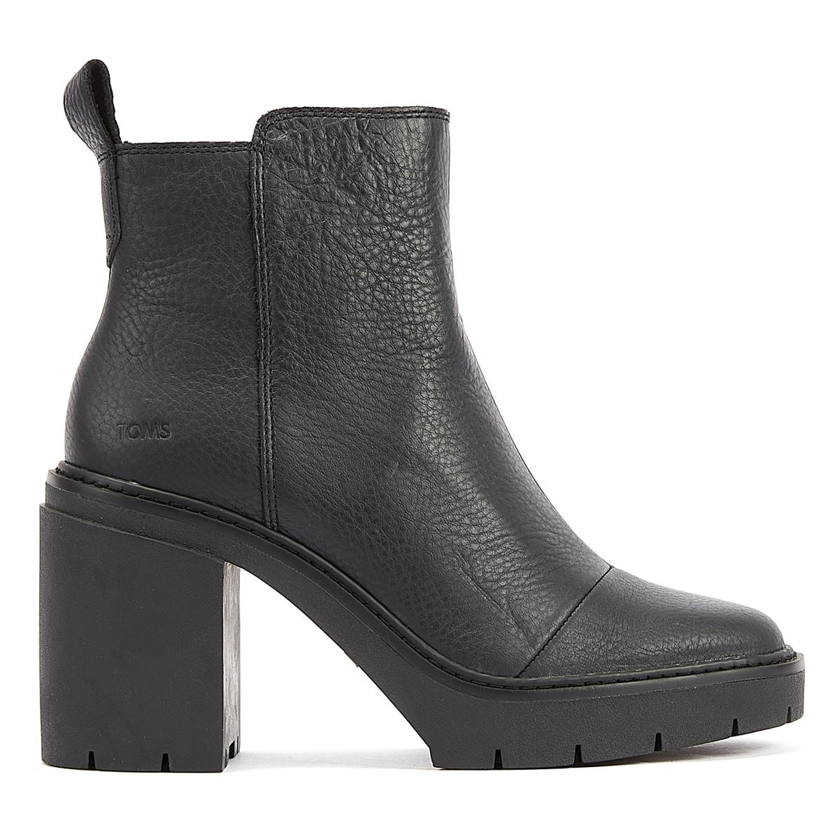TOMS Rya Leather Women's Black Boots