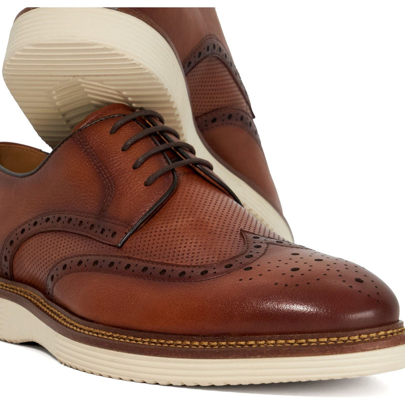Dune Benidictus Nubuck Men's Tan Brogues Shoes