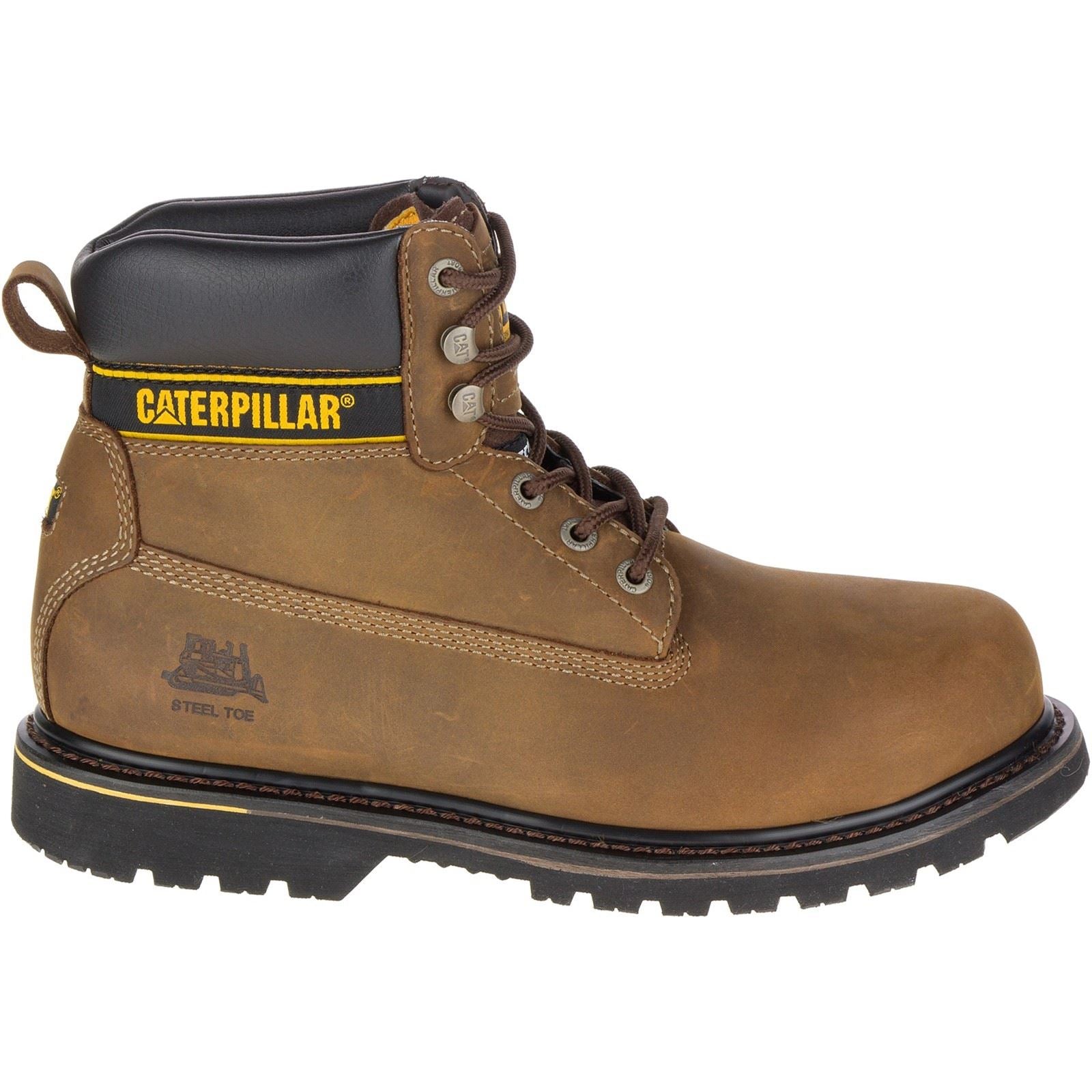 Caterpillar CAT Holton S3 Leather Brown Safety Boots