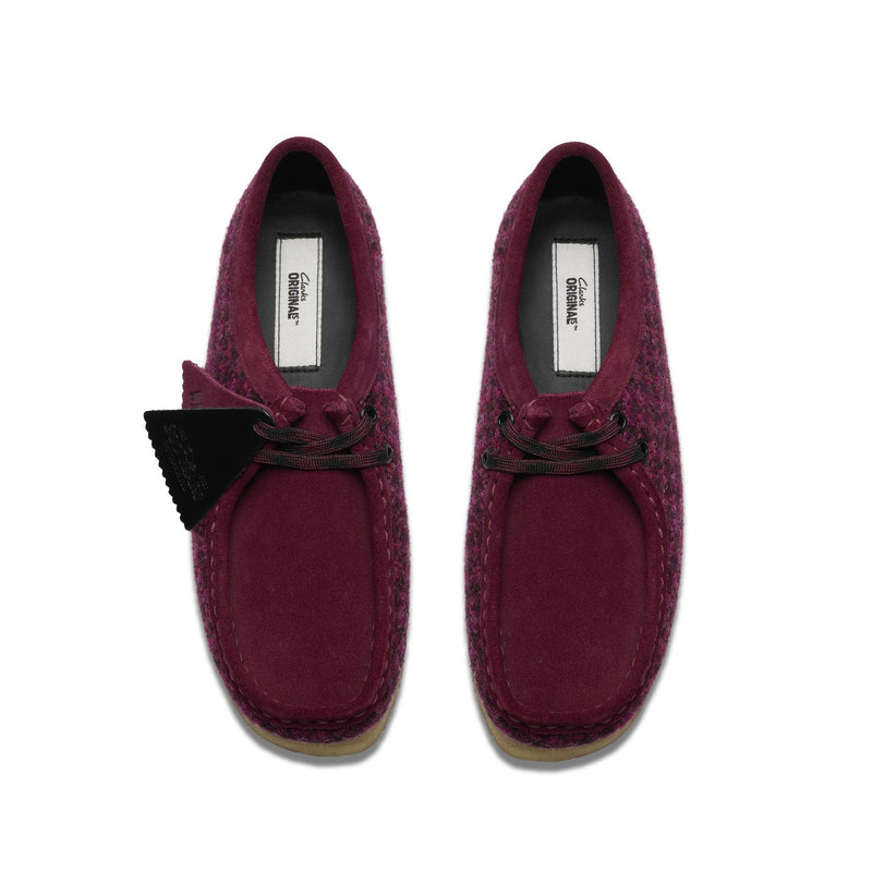 Clarks Originals Wallabee Harris Tweed Women's Purple Shoes