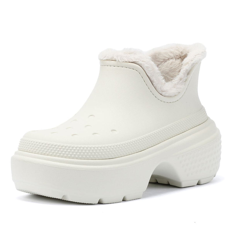 Crocs Stomp Lined Shorty Women's Off White Boots