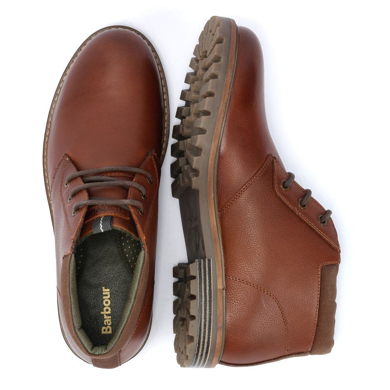 Barbour Boulder Leather Men's Teak Boots