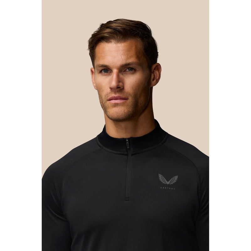 Castore Adapt Training 1/4 Zip Top Polyester Men's Black Activewear T-Shirts