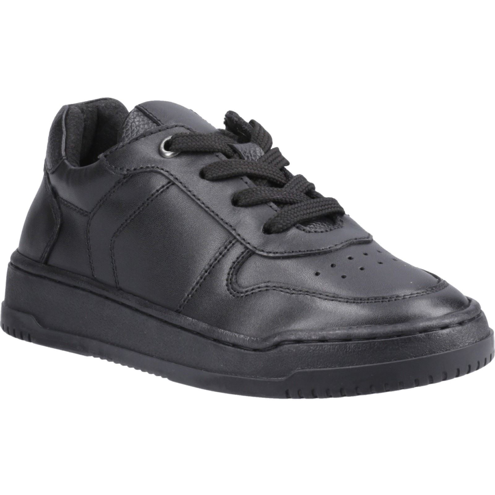 Hush Puppies Dougie Leather Boys's Black Sneakers