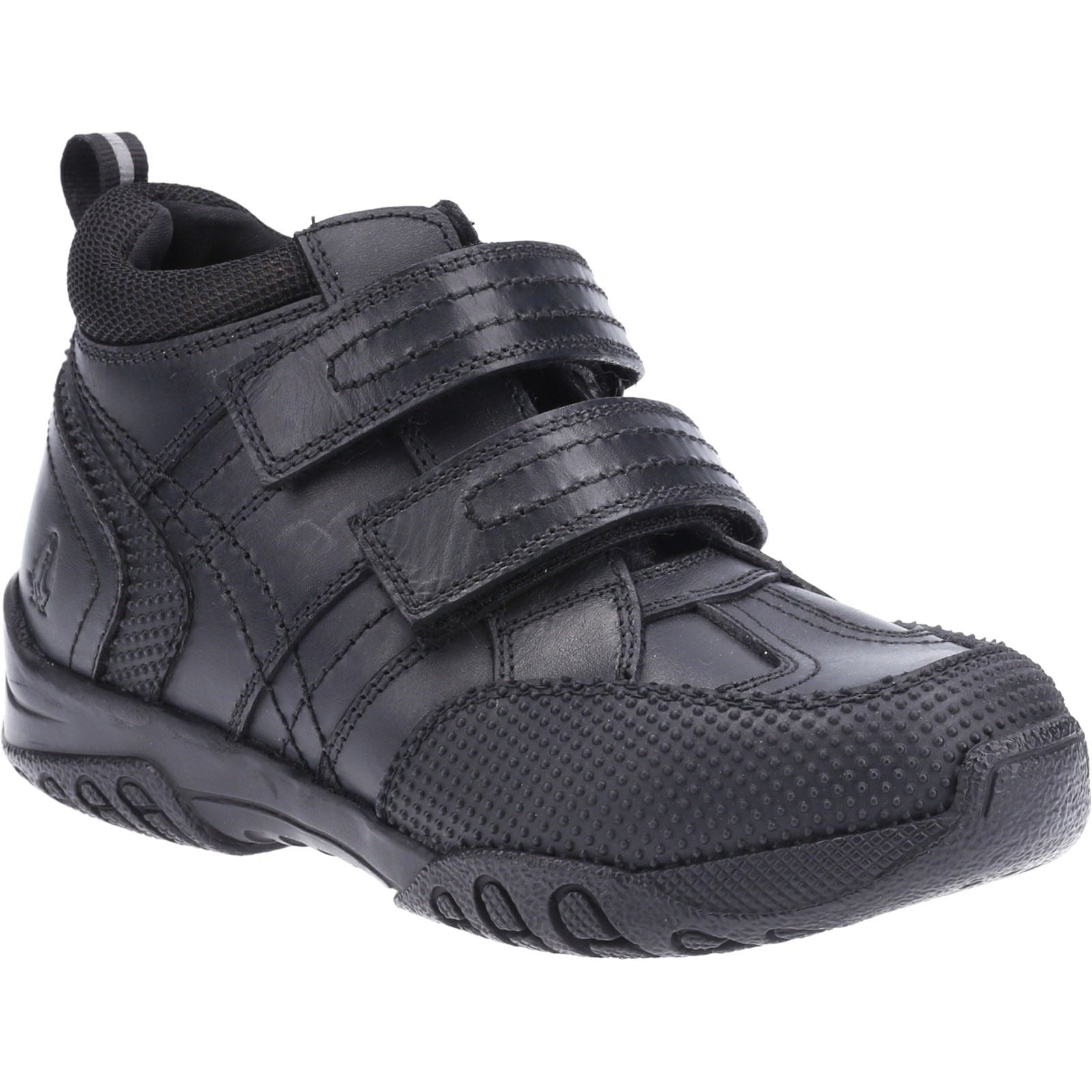 Hush Puppies Jezza Junior Boys Black Leather Boots