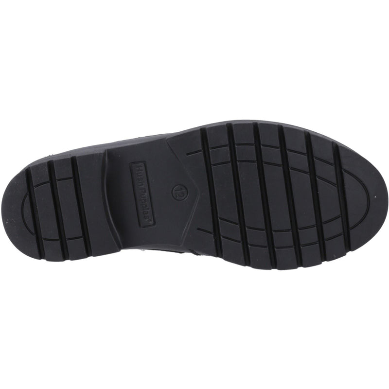 Hush Puppies Lucy Leather Girls's Black Boat Shoes