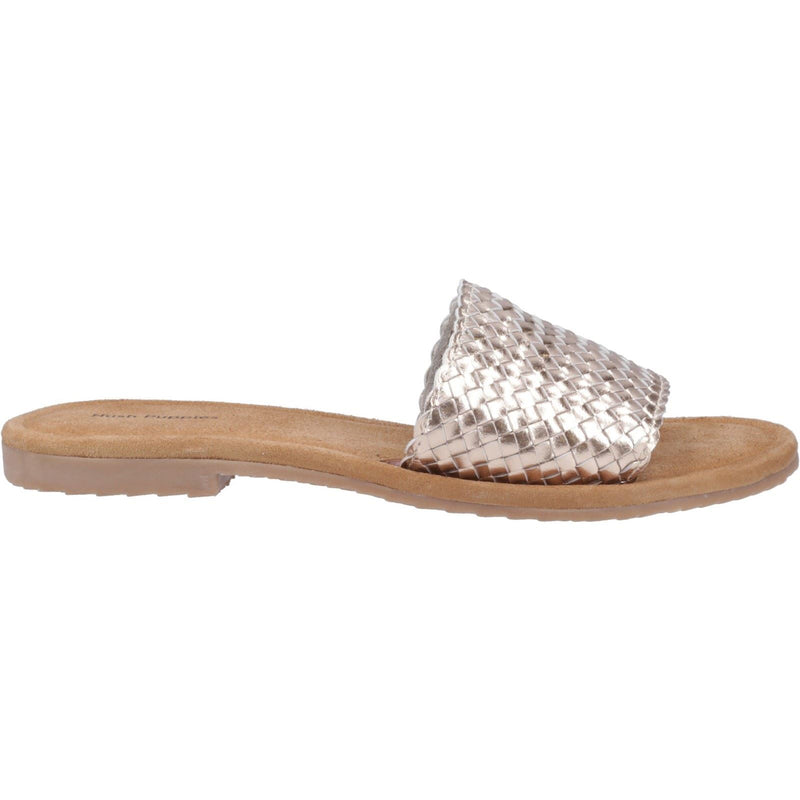 Hush Puppies Hetty Slide Leather Women's Bronze Sandals
