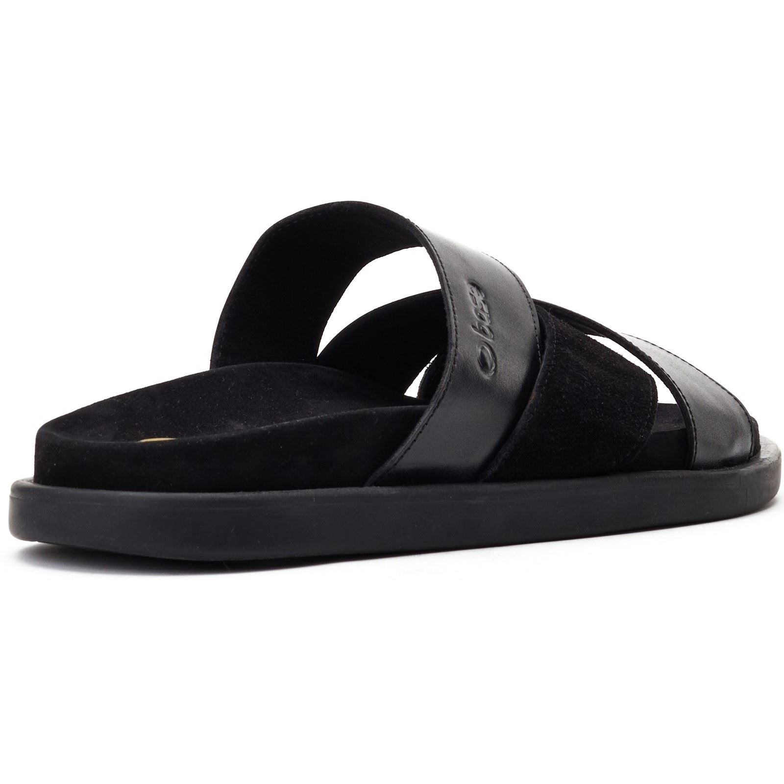 Base London Ponza Leather Men's Black Sandals