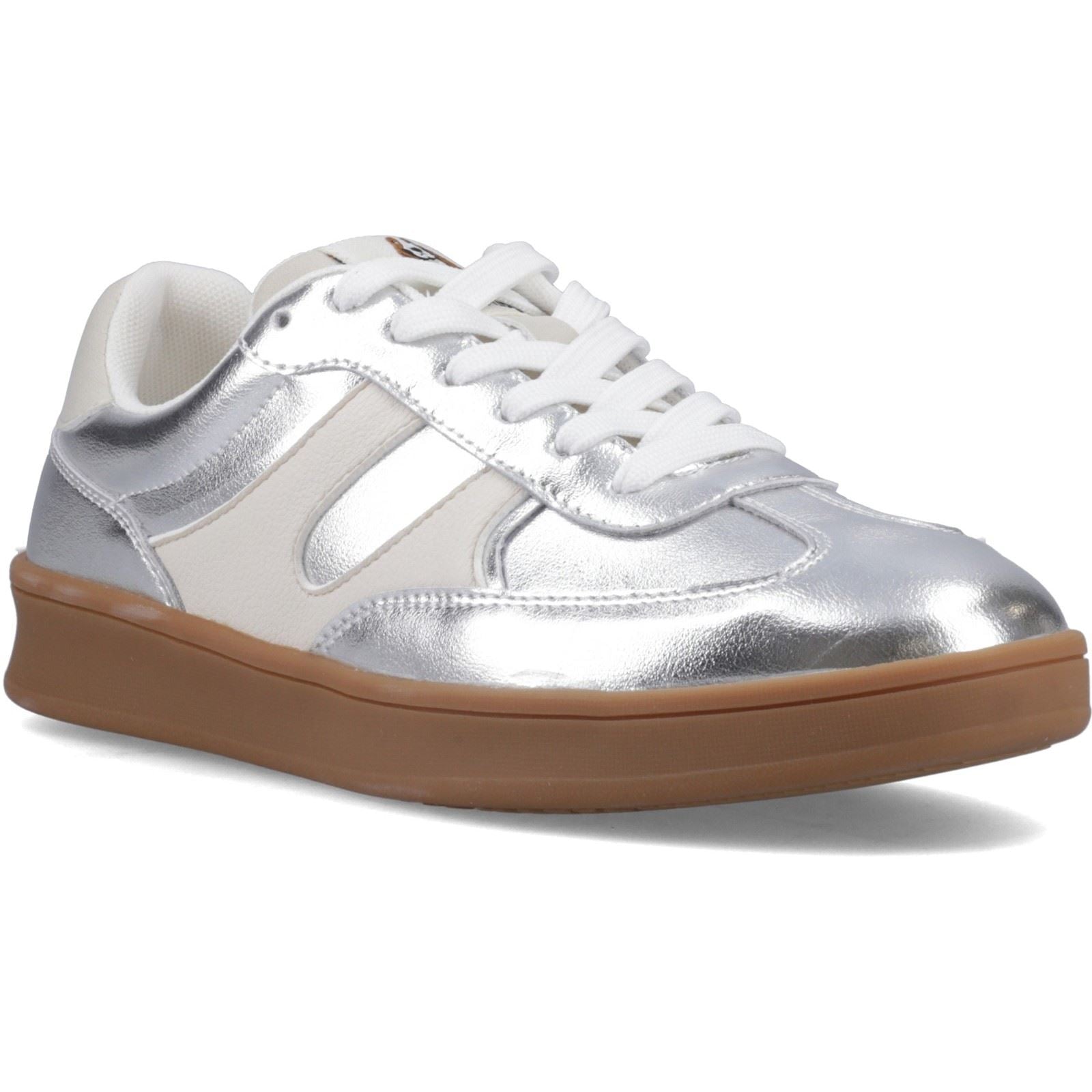 Hush Puppies Maura Suede Women's Silver Sneakers