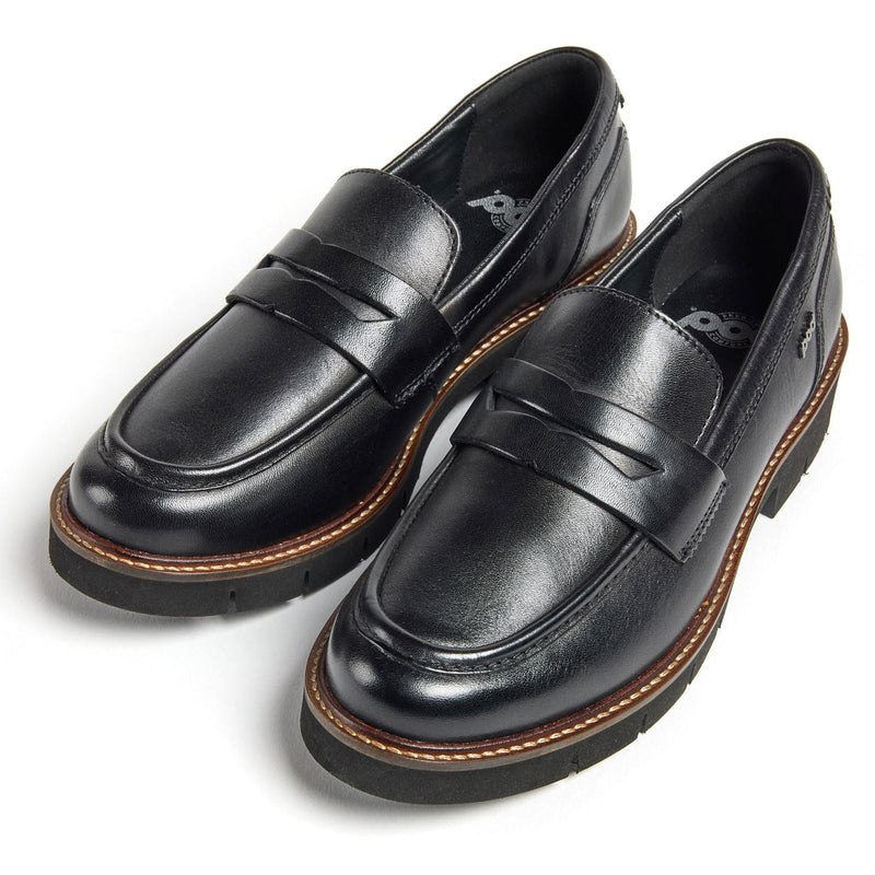 Pod Kaltin Leather Women's Black Loafers