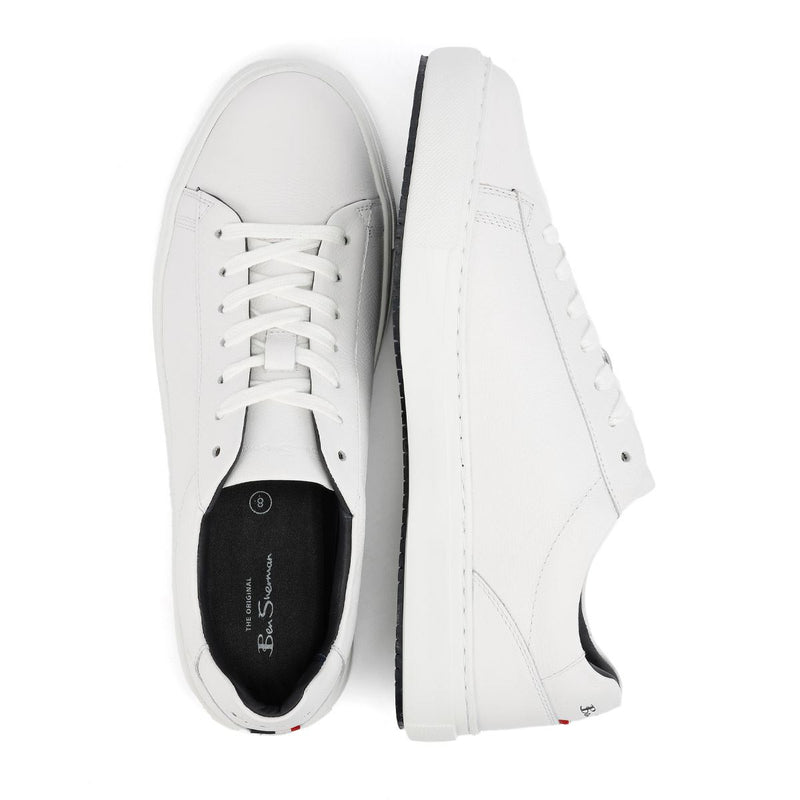 Ben Sherman Ace Cupsole Leather Men's White Sneakers