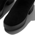 FitFlop Platfforms Heeled Suede Women's Black Ankle Boots