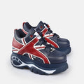 Buffalo 1339-14 Leather Women's Blue/Red Sneakers