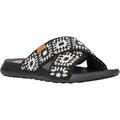 HEYDUDE Christi Slide Cottage Crochet Cotton Women's Black/White Sandals