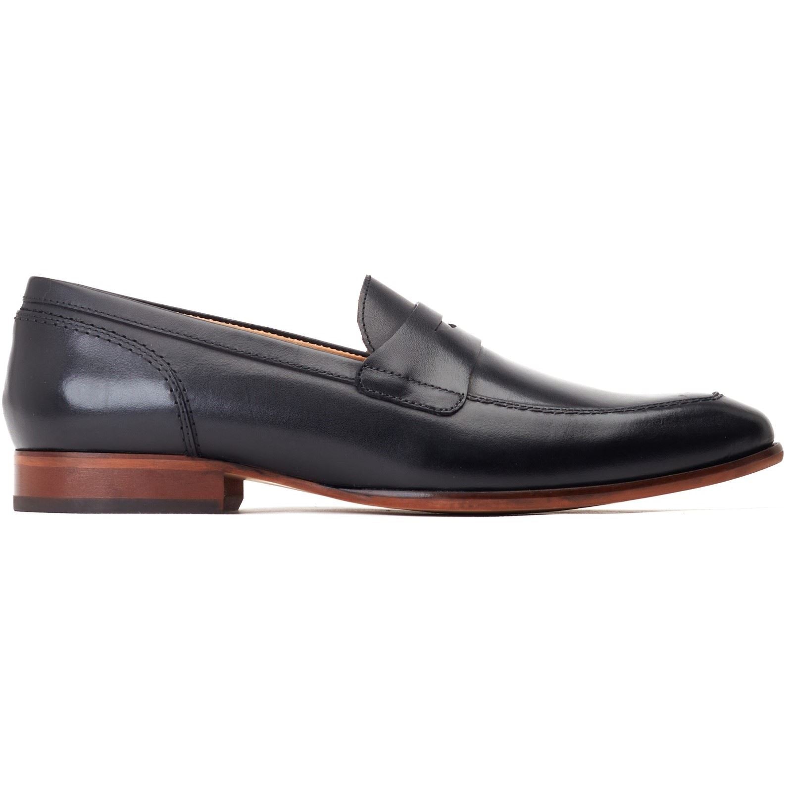 Base London Bruno Leather Men's Black Loafers
