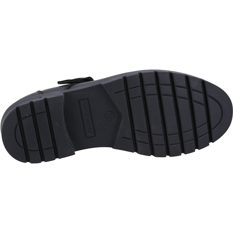 Hush Puppies Fiona SNR Leather Girls's Black Shoes