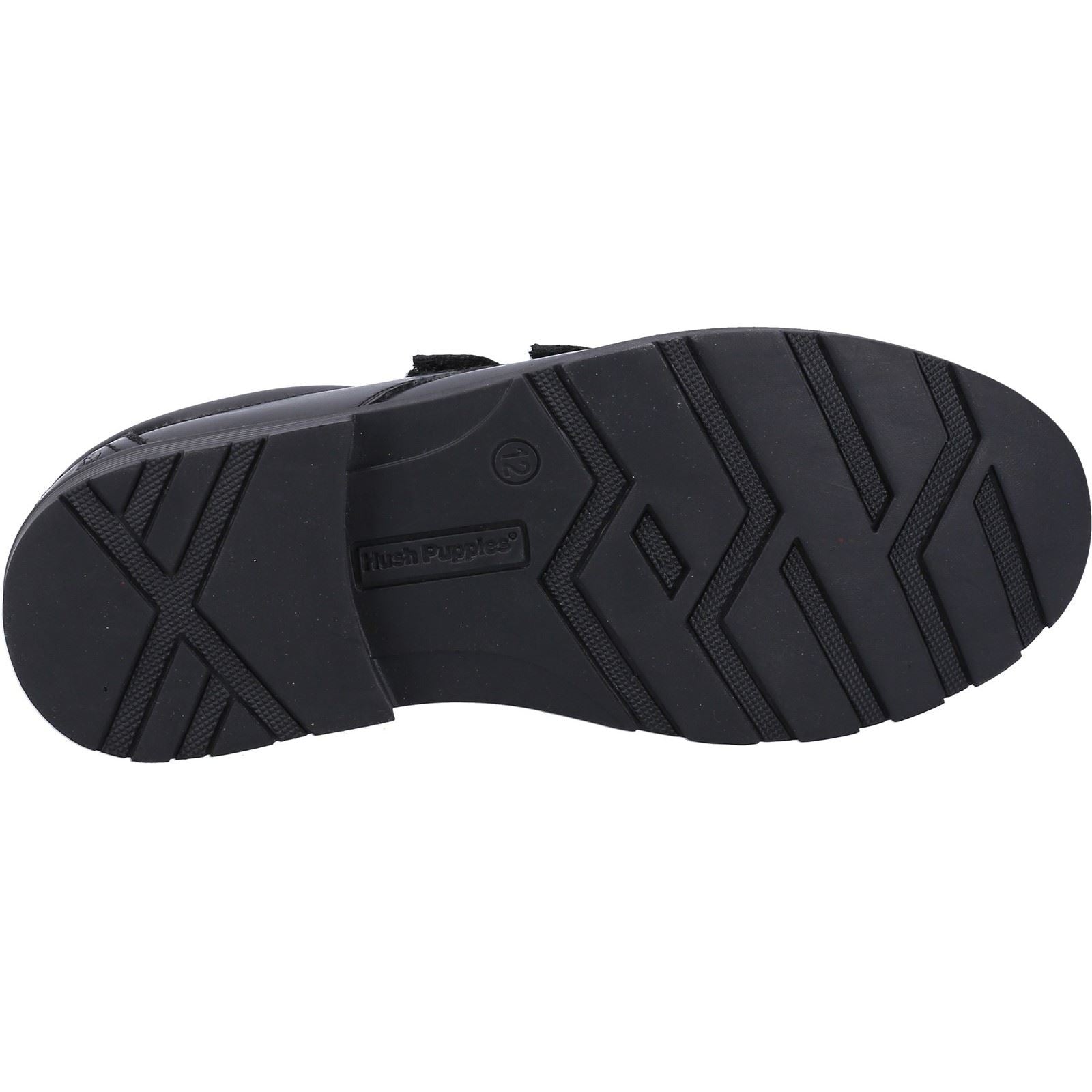 Hush Puppies Logan SNR Leather Boys's Black Shoes