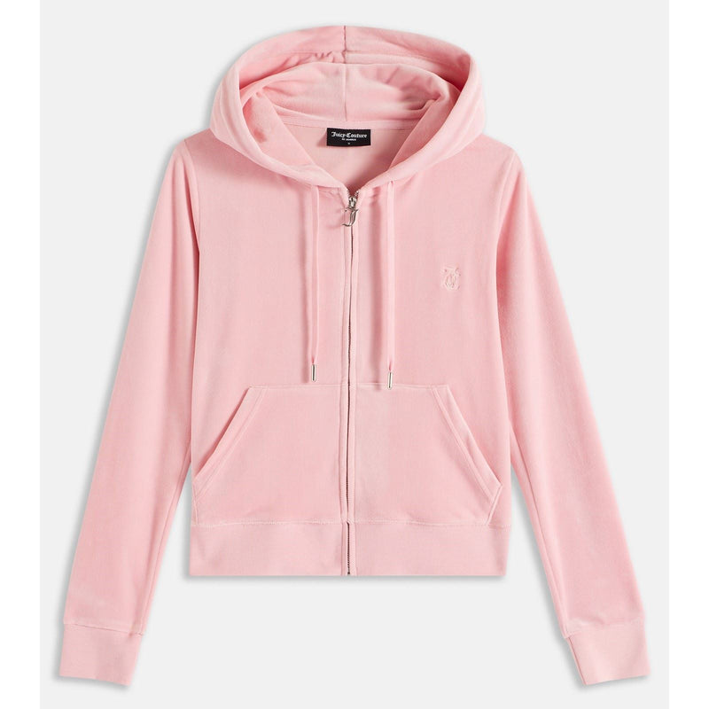 Juicy Couture Robertson Classic Jacket Synthetic Women's Pink Hooded Sweatshirt