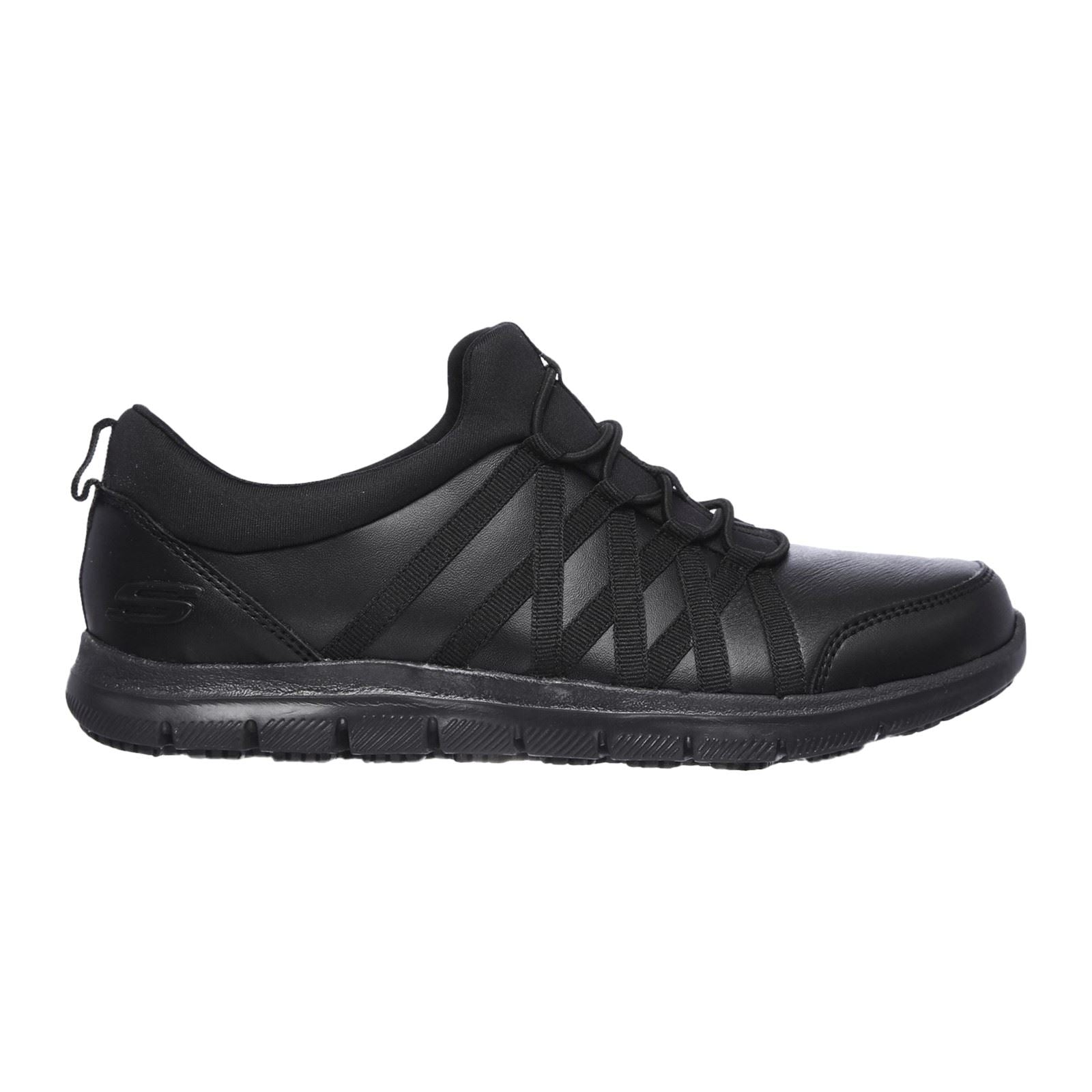 Skechers Workwear Ghenter Dagsby Leather Women's Black Sneakers