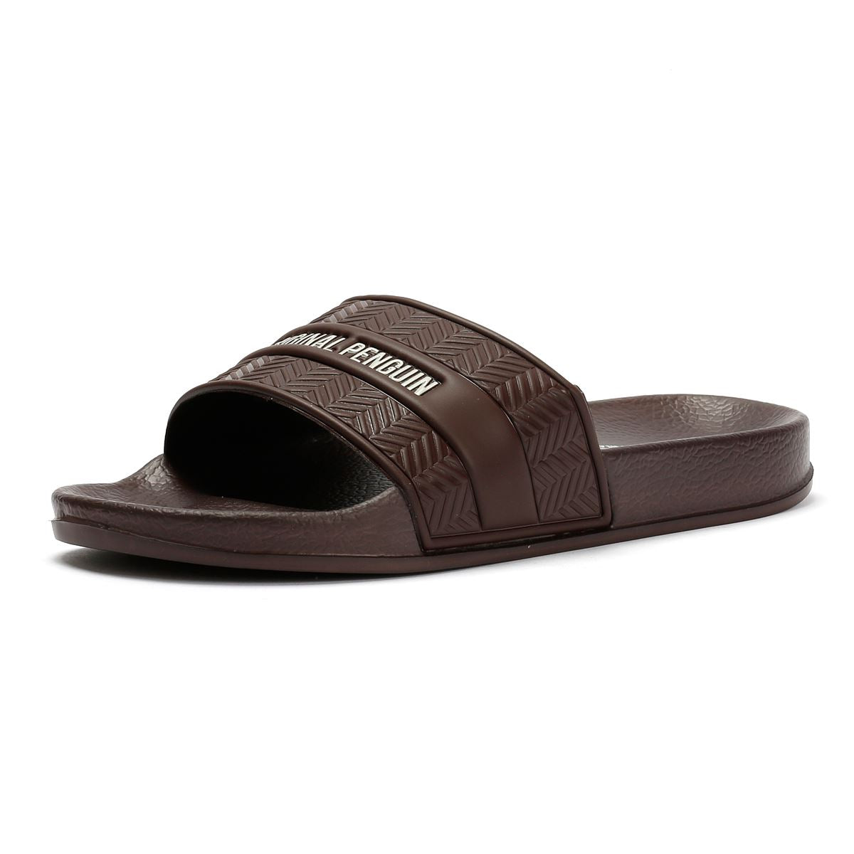 Penguin Paradise Men's Chocolate Slides