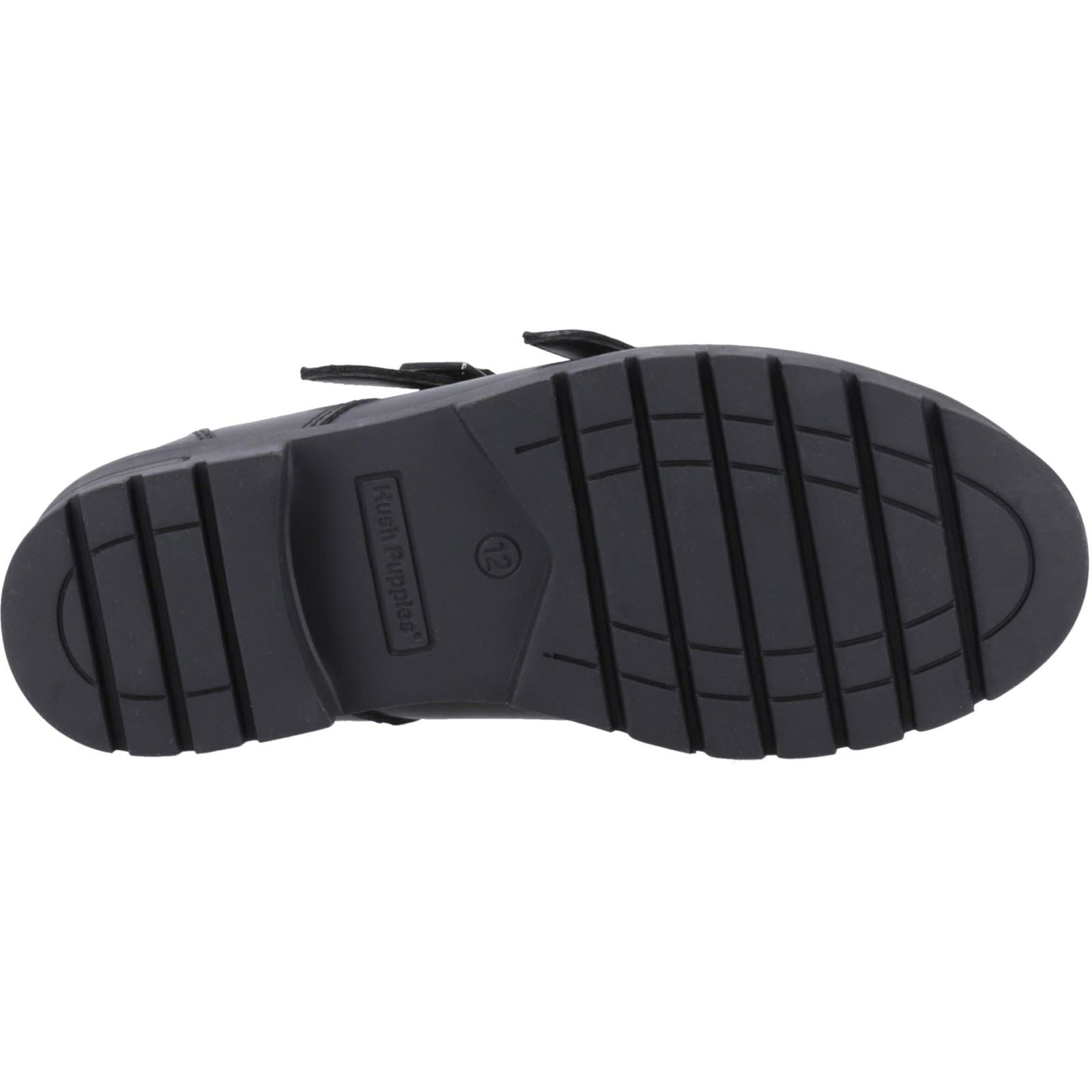 Hush Puppies Ella Senior Leather Girls's Black Shoes