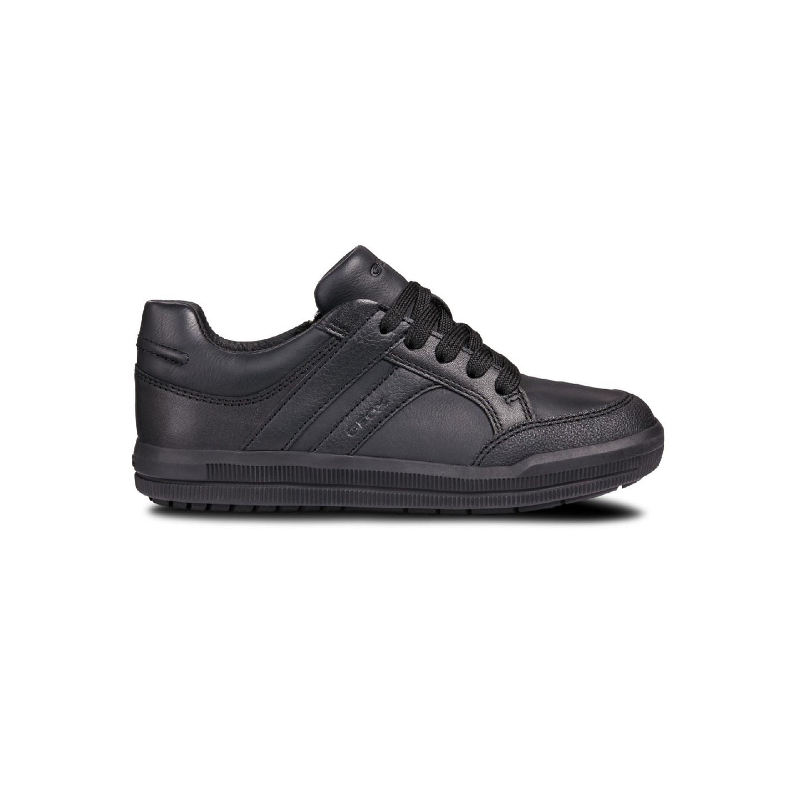 Geox J Arzach B. D Leather Boy's Black Trainers