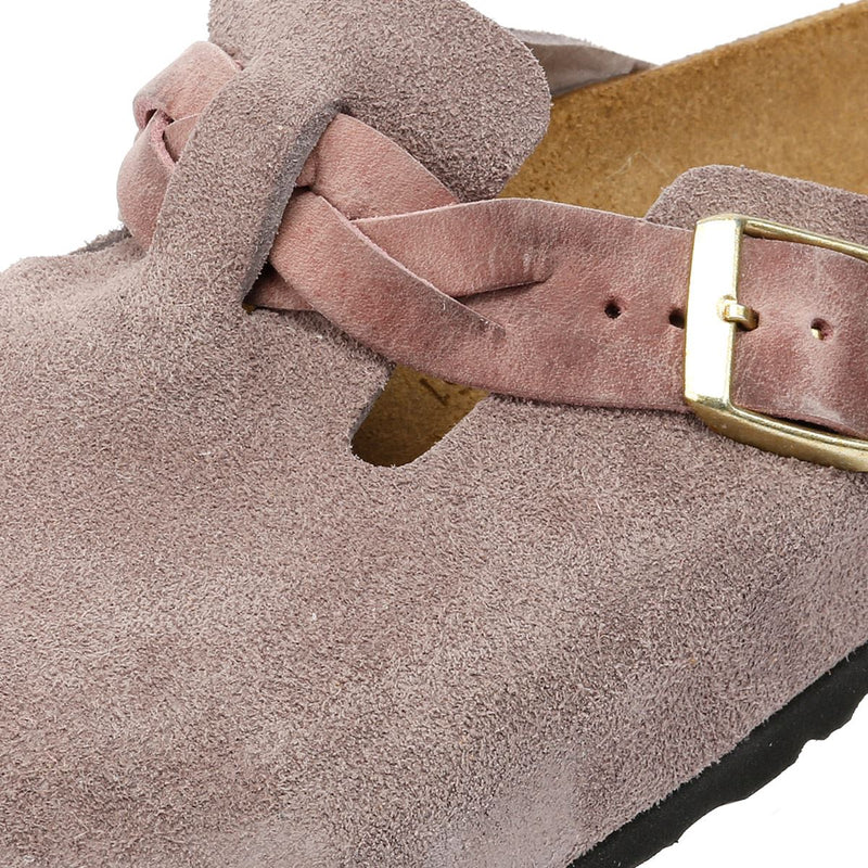 Birkenstock Boston Braided Suede Women's Purple Narrow Fit Clogs
