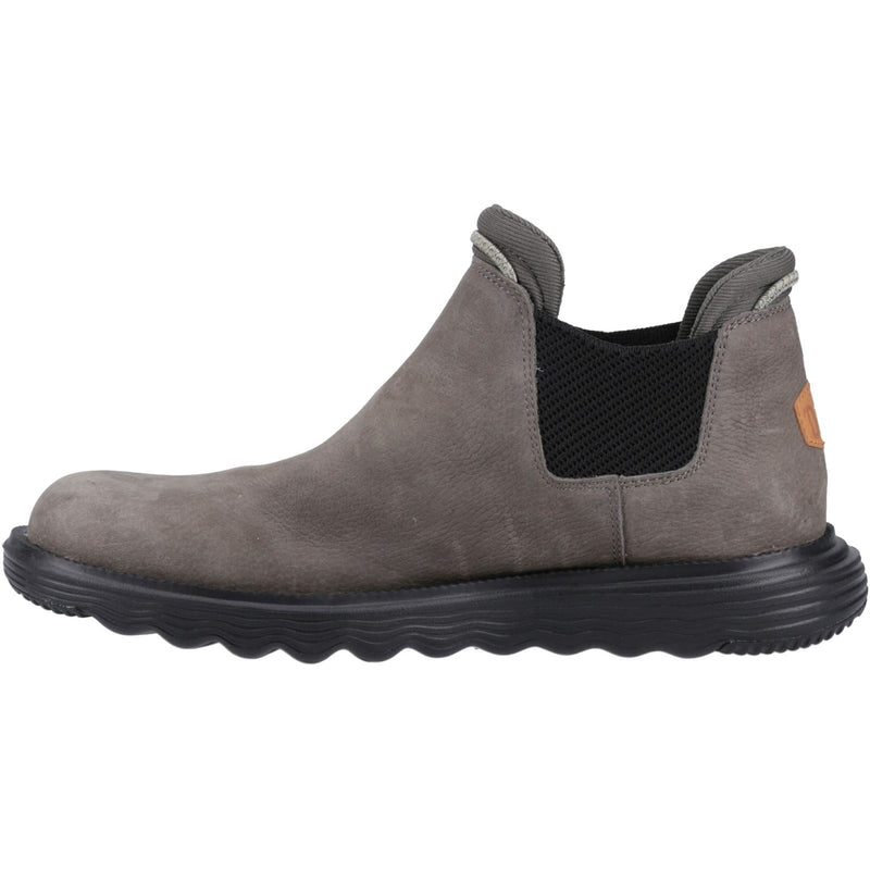 HEYDUDE Branson Leather Men's Grey Boots