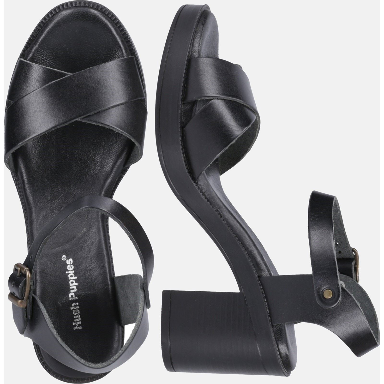 Hush Puppies Georgia Leather Women's Full Black Heels