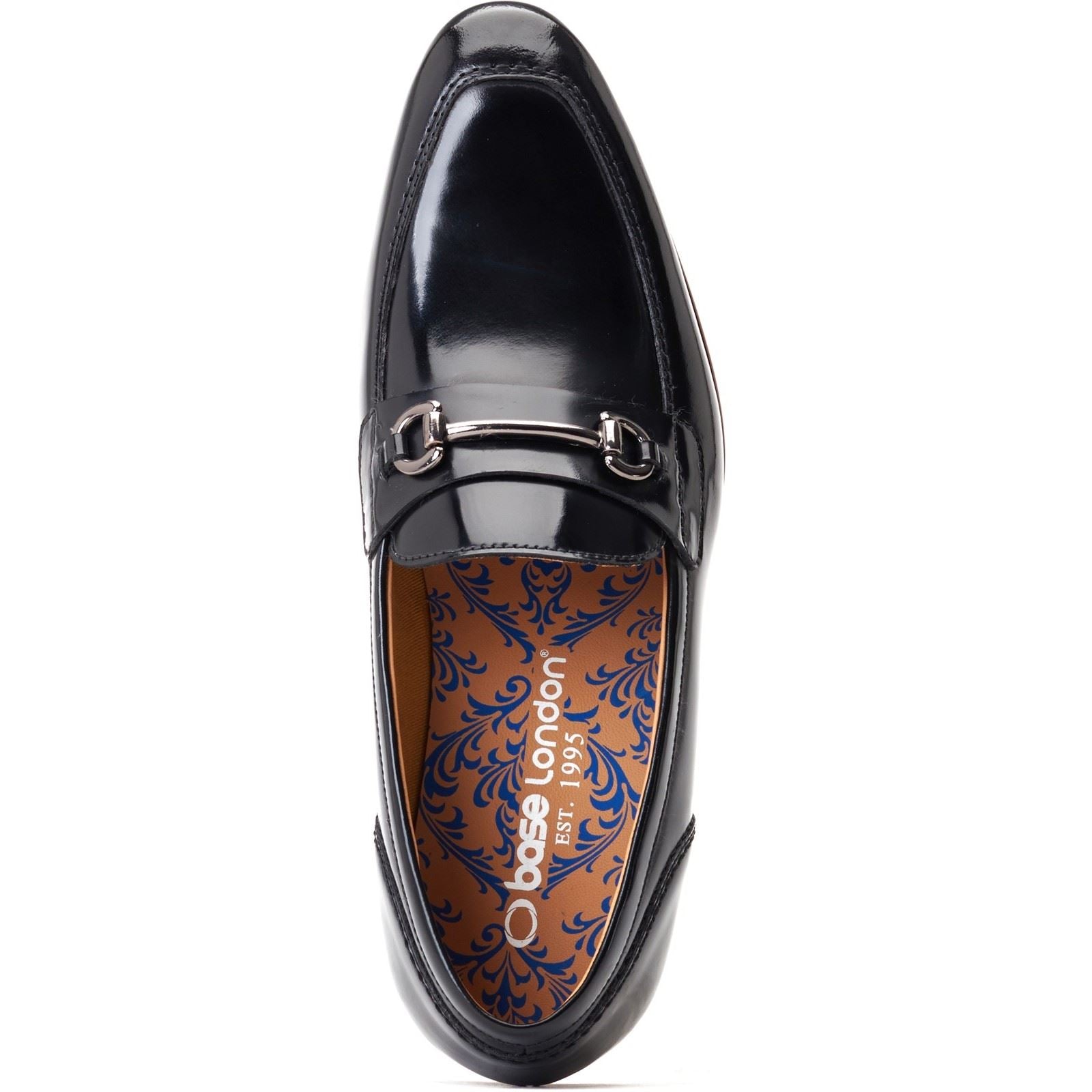 Base London Russo Leather Men's Black Loafers